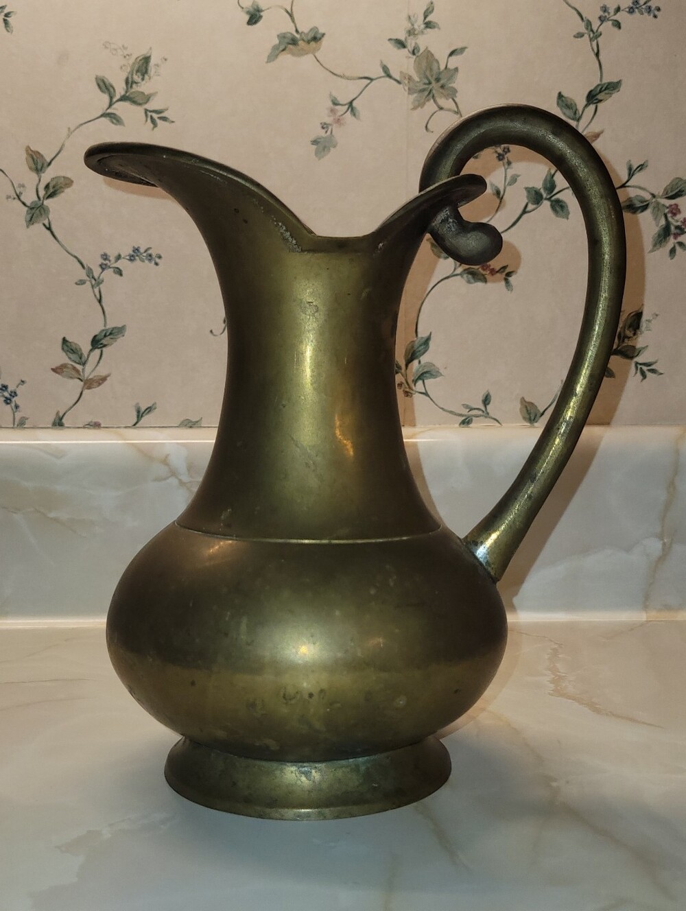 Vintage Brass Pitcher/Jug with Beautiful Patena